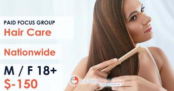 Nationwide Paid Online focus group about hair care- $150