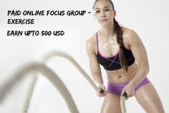 Paid Online Focus Group - Exercise